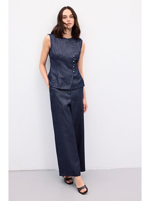 SATEEN Livia Pantolon - Lacivert - S000505921-21164