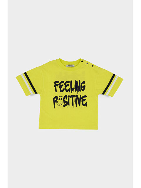 Panço Erkek Bebek Baskılı Kısa Kollu Sarı Tişört - S000523639-20072