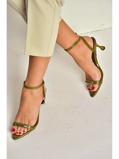 Fox Shoes Yeşil Kadın Topuklu Ayakkabı Y590460760 - S000517925-18194