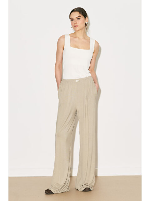 Manuka Easy Geniş Rahat Pantolon Taş