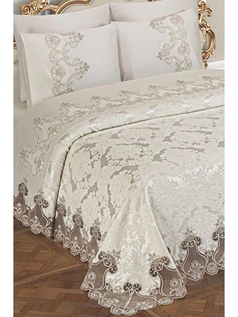 Çeyiz Diyarı Çeyizlik Pike Takımı Dubai Krem - S000485882-23173