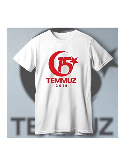Jane's 15 Temmuza Özel Tasarım 2016 Baskılı T-shirt - Beyaz - S000528489-20063