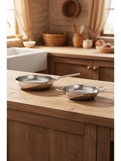 BERNARDO Macro 2 Parça Çelik Tava Seti