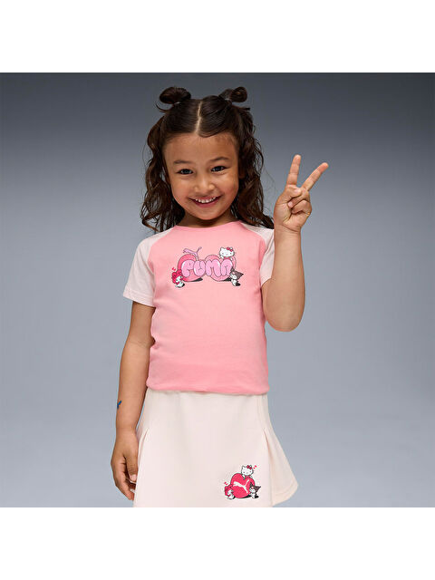 Puma X Hk&Fr Slim Kız Çocuk Pembe Tişört - S000518832-20024