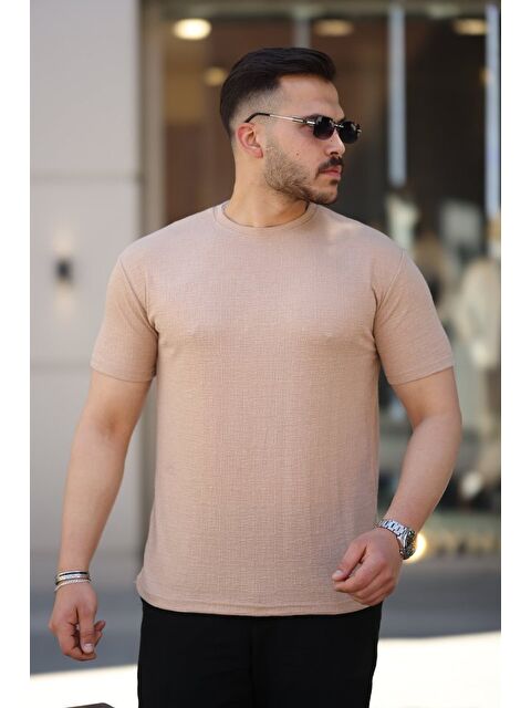 Jane's Erkek Ağaç Kabuğu Desenli Kısa Kollu T-shirt - S000528466-19928