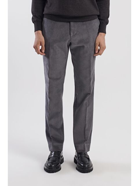 JAKAMEN Antrasit Regular Fit %100 Pamuk Kadife Pantolon - S000496078-29666