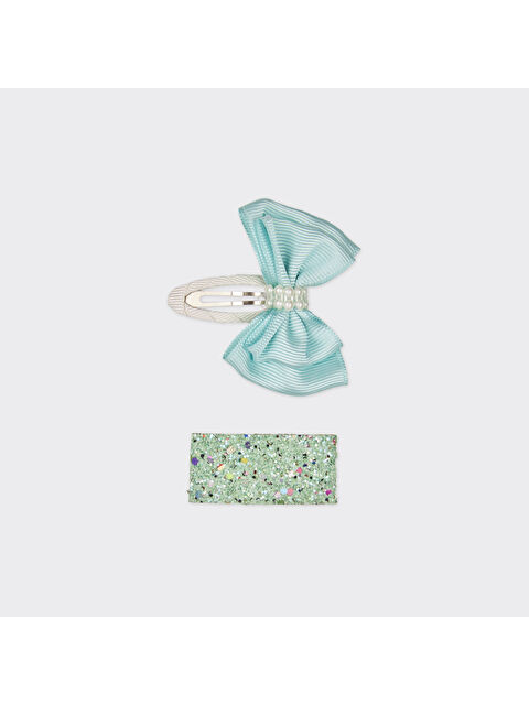 Panço Kız Çocuk Mavi 2'li Toka Set - S000523620-17234