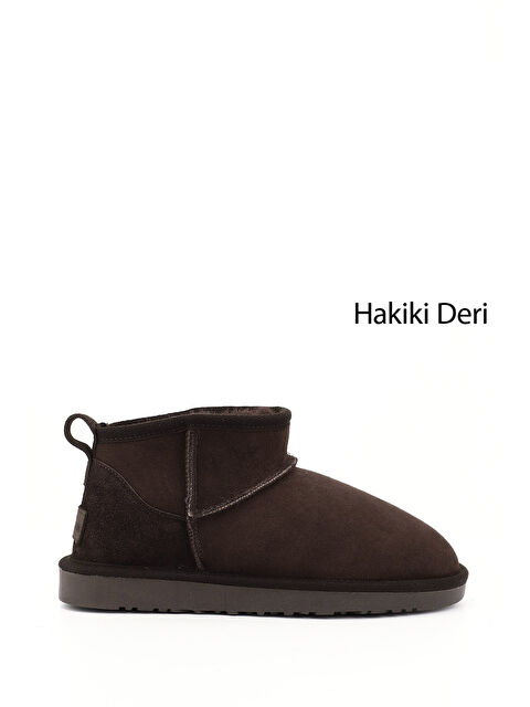 GÖNDERİ(R) Kadın KAHVERENGİ Mini Hakiki Deri Kürklü Bot - S000068022-19413