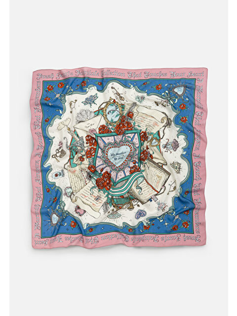 Fresh Scarfs BEAUTY AND THE BEAST DESEN FLOŞ VİSKON EŞARP DREAMY PINK - S000506329-20020