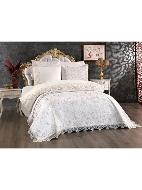 Çeyiz Diyarı Perry Gelin Seti 7 Parça Krem - S000485893-23173