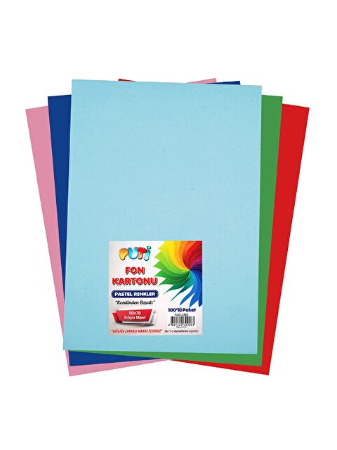 Puti 50x70 Fon Kartonu 100 Lü Karışık Renk (KOD : 6043) - S000383586-23173