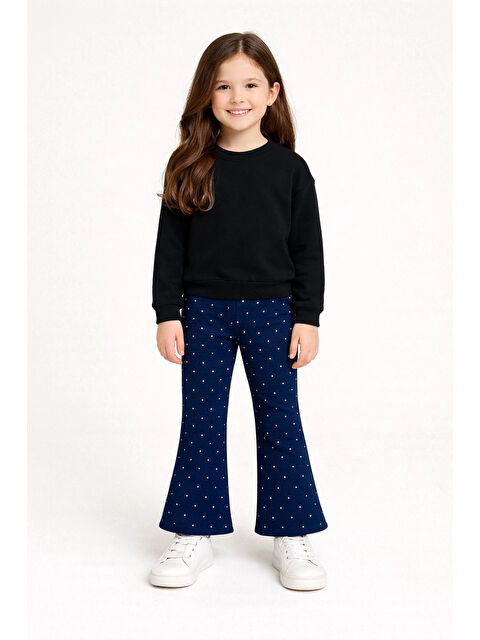 Myhanne Kız Çocuk Taşlı Bol Paça Modal Pantolon 20607 - S000498955-21164