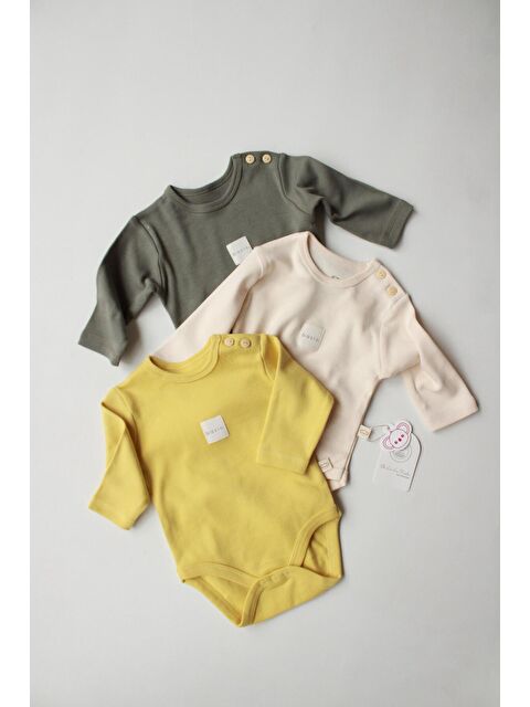 Oh La La Koala For Little Ones 3lü Basic Uzun Kollu Çıt Çıtlı Body Zıbın Model 8