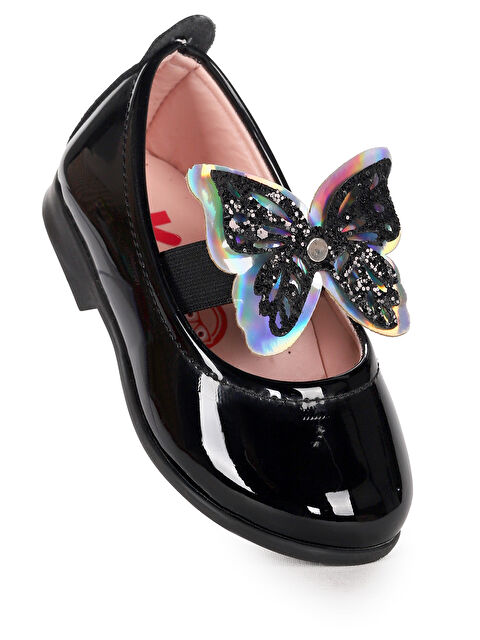 Kiko Kids Menz Rugan Kelebek Lastikli Kız Bebek Babet Ayakkabı - S000338005-19351