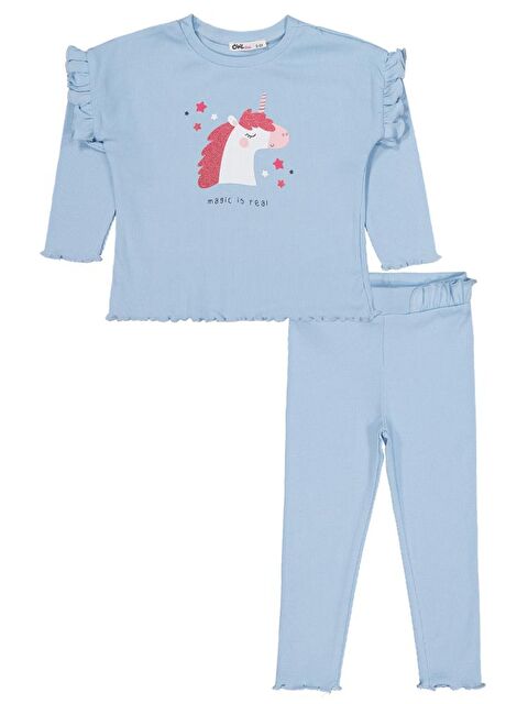 Civil Girls Baskılı 2-5 Yaş Takım - Mavi 2-3 Yaş - S000483181-17234