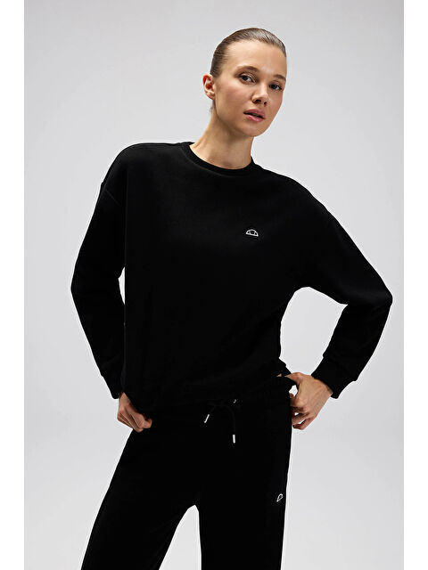 Ellesse Pamuklu Regular Fit Bisiklet Yaka Logolu Sweat EF540-BK - S000530004-19351