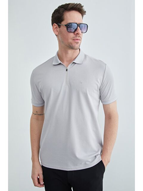 Fullamoda Yarım Fermuarlı Polo Yaka Tişört - S000514148-20600