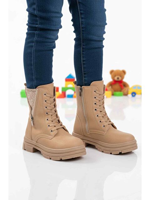Ayakmod Nut İçi Polarlı Kaymaz Taban Kız Çocuk Bot G-1001 F Frmr - S000472615-26412