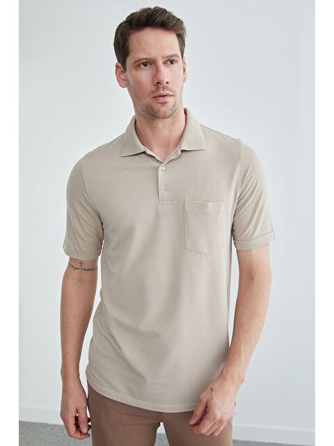 Fullamoda Desenli Tek Cepli Polo Yaka Tişört - S000514878-19928