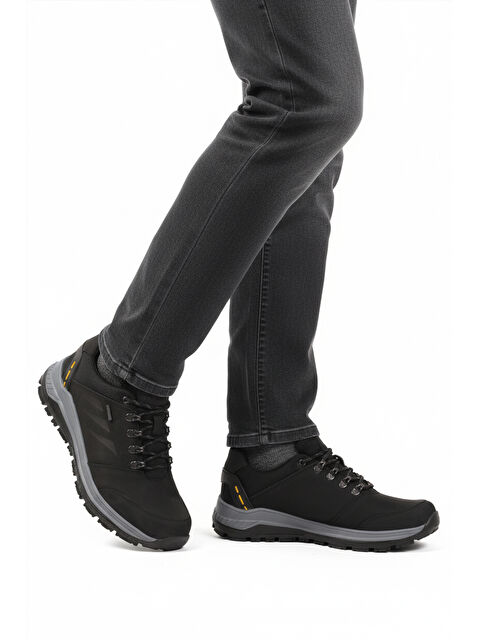 Walkway Siyah Hakiki Deri Kaymaz Su İtici Erkek Outdoor Ayakkabı 2343 M - S000449357-19351