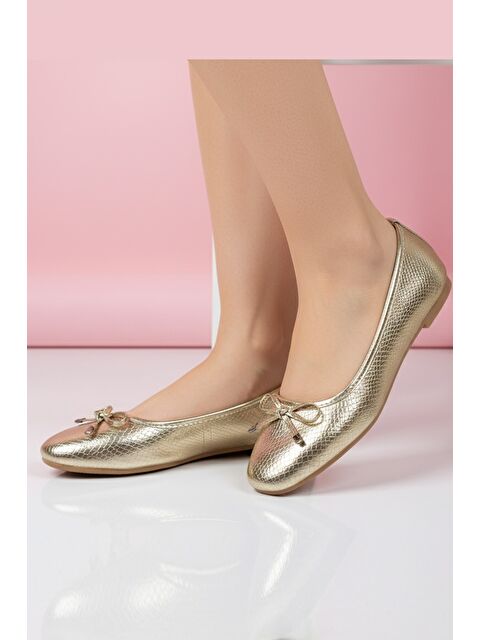 MODAFRATO PARILTI Kadın Babet Günlük Yazlık Bayan Ayakkabı Ev Ayakkabısı - S000487576-20076