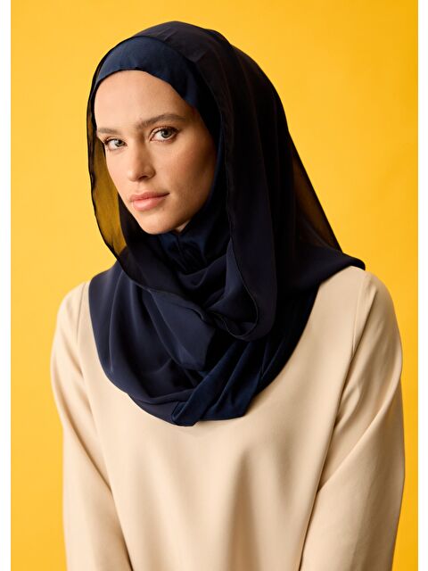 House of Modest Eşarp - Şifonlu Şal - Lacivert - S000387003-21164