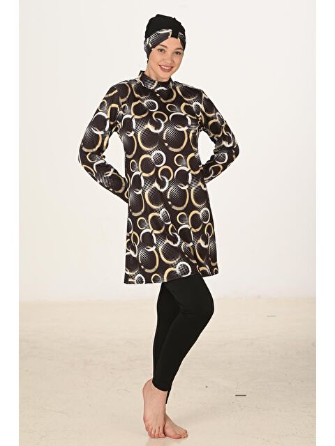 Fantasy Tam Kapalı Elastanlı Tesettür Mayo 3414