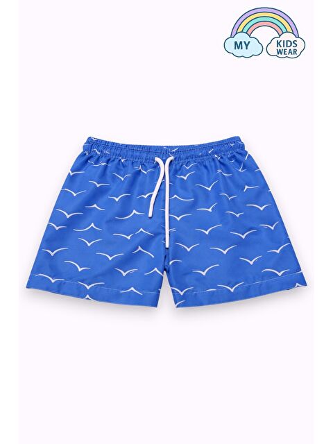 My Kids Wear Erkek Çocuk Desenli Deniz Şortu 3-16 Yaş 12414 - S000493728-3676