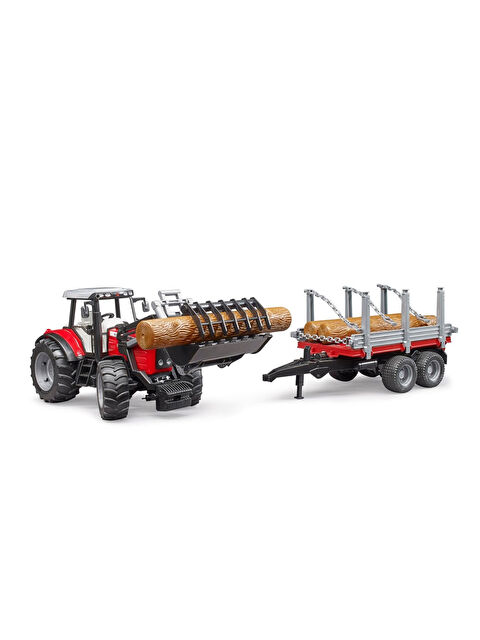Bruder Oyuncak Massey Ferguson 7480 Kepçeli Traktör-Römork BR02046