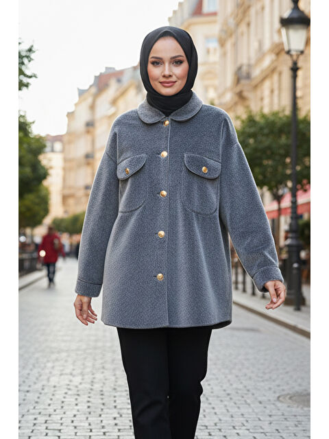 Remsa Düğme ve Cep Detay Ceket 32412 Antrasit - S000487671-29666