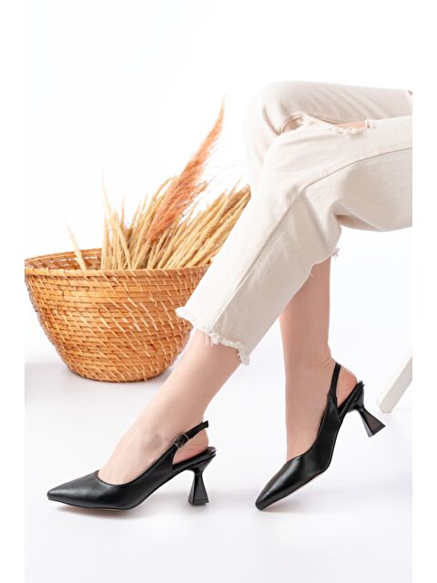 marinarosse Kadın Harmony Siyah Cilt Topuklu Ayakkabı - S000483609-19351