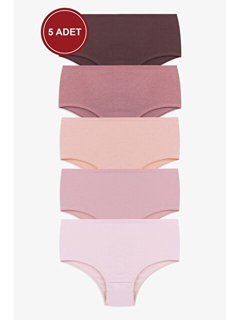 Koza İç Giyim Kadın 5'li Esnek Curve Büyük Beden Ekstra Yüksek Bel Külot - S000250623-37625