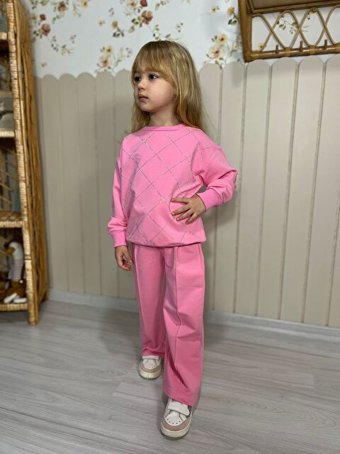 carla10 Kız Çocuk Pembe Alt Üst Eşofman Takım - S000493763-20024