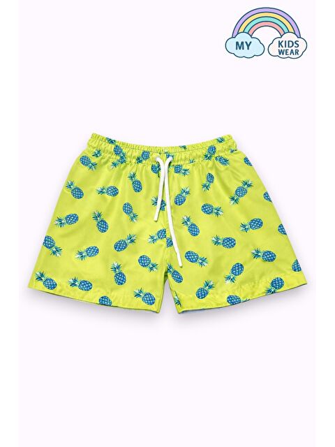 My Kids Wear Erkek Çocuk Desenli Deniz Şortu 3-16 Yaş 12412 - S000493728-27207
