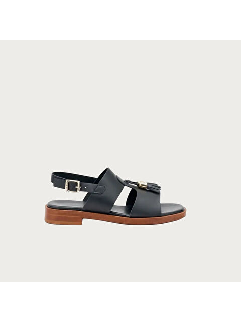 Frau Kadın Siyah Sandalet 87P1 NAPPA Leather Nero