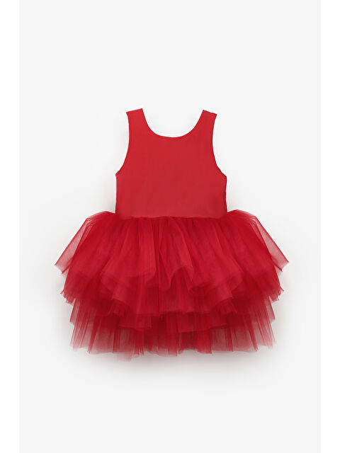Le Mabelle Kırmızı Tül Etekli Kız Bebek Balerin Elbise - Ines - S000513279-20045