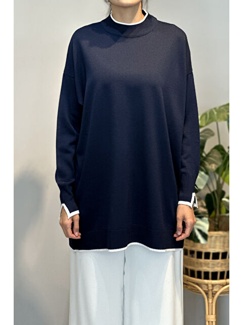 Remsa Basic Örme Merserize Tunik 17036 Lacivert - S000494602-21164