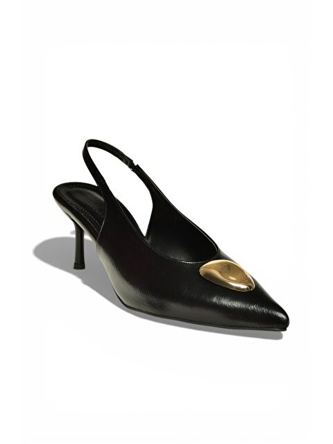 Fox Shoes Siyah Kadın Topuklu Ayakkabı Y676020660 - S000517928-19351