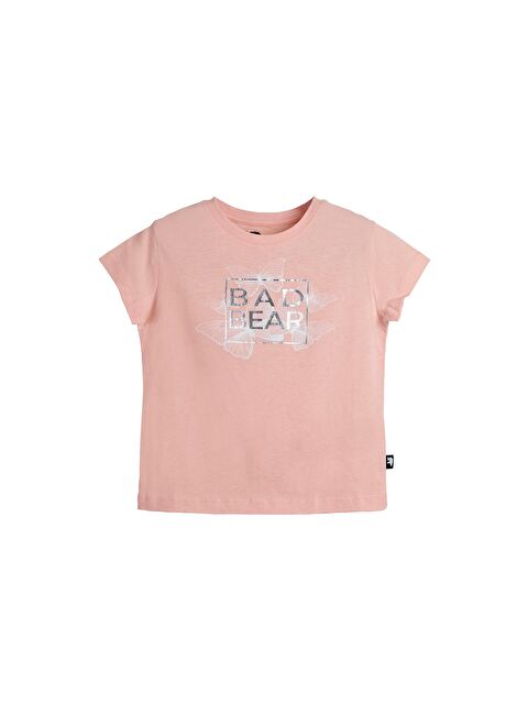 Bad Bear Miracle Pembe Baskılı Kız Çocuk Tişört