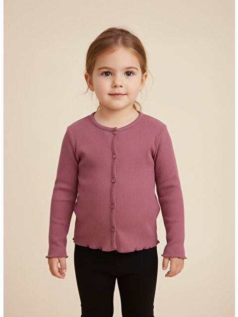Luess Kız Çocuk Fitilli %100 Pamuklu Düğmeli Hırka - S000464355-19951