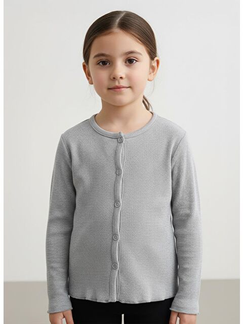 Luess Kız Çocuk Fitilli %100 Pamuklu Düğmeli Hırka - S000464355-20600