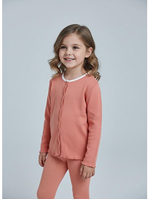 Luess Kız Çocuk Fitilli %100 Pamuklu Düğmeli Hırka - S000464355-18657