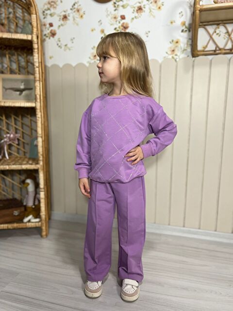 carla10 Kız Çocuk Mor Alt Üst Eşofman Takım - S000493763-20042
