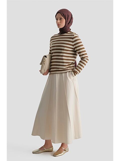 ARMİNE Çizgili Basic Badi Beyaz - S000508306-20063