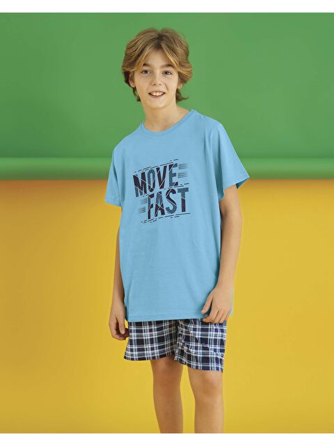 Aydoğan Erkek Garson Kısa Kol Şortlu Pijama Takım - S000368999-17234