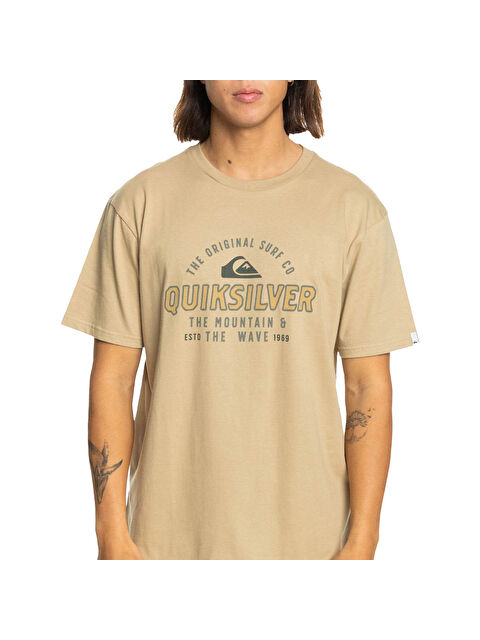 Quiksilver Floating Around Erkek Bej Tişört - S000489087-19928