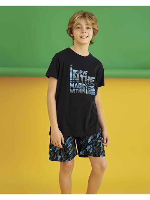 Aydoğan Erkek Garson Kısa Kol Şortlu Pijama Takım - S000369000-19351