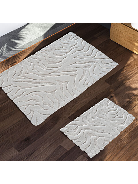 SCHAFER Home Wild Pamuk 2 li Banyo Paspası-Beyaz - S000485925-20063