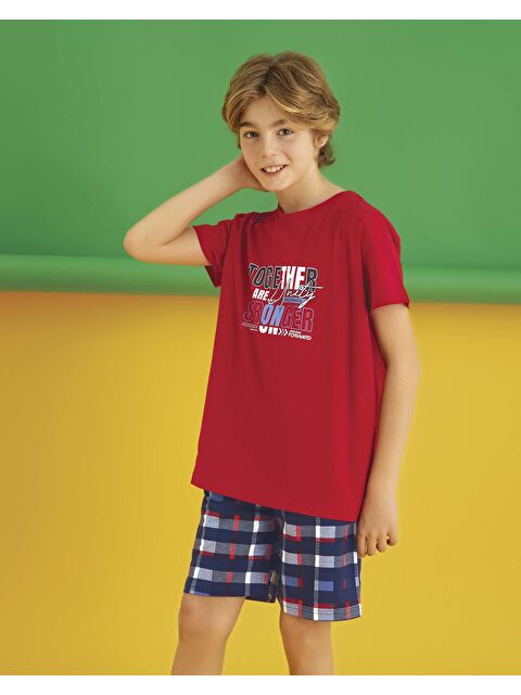 Aydoğan Erkek Garson Kısa Kol Şortlu Pijama Takım - S000369001-20045