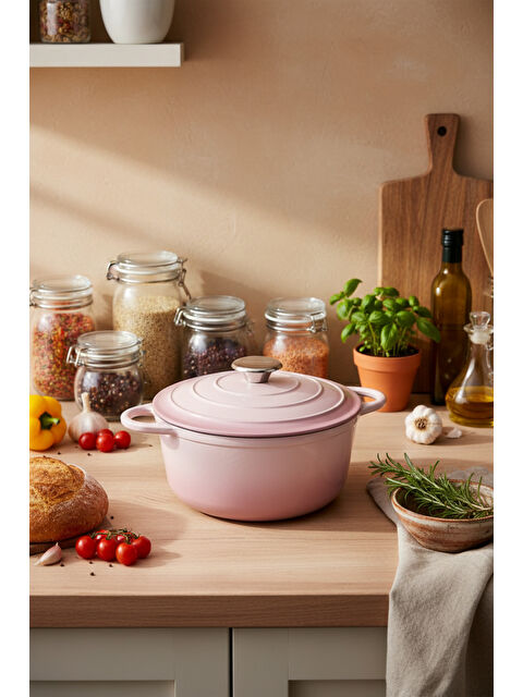 BERNARDO Intensa Döküm Tencere Pembe 24cm